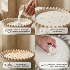Kit de Vela Perlada Reutilizable con Aroma Ellene